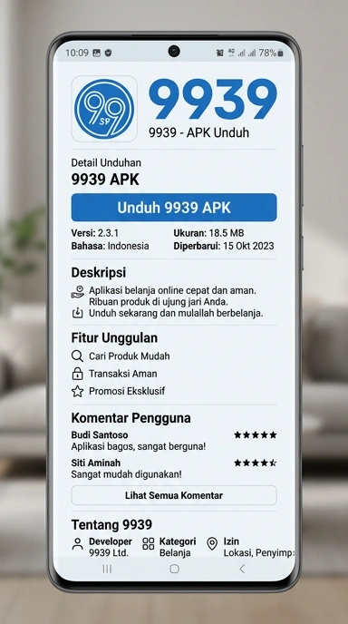 Tampilan halaman APK 9939