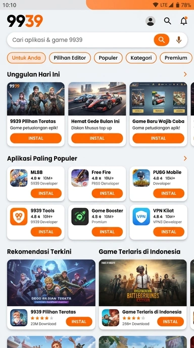 Tampilan katalog aplikasi 9939