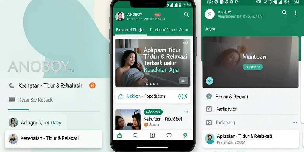 Antarmuka ANOBOY dengan pilihan relaksasi yang menenangkan.