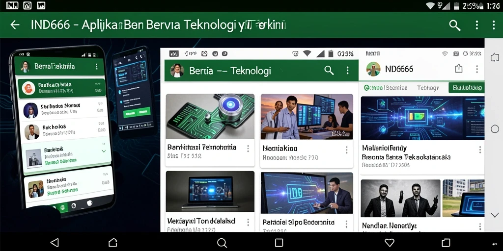 Tampilan antarmuka pengguna aplikasi IND666 yang menarik dan fungsional.