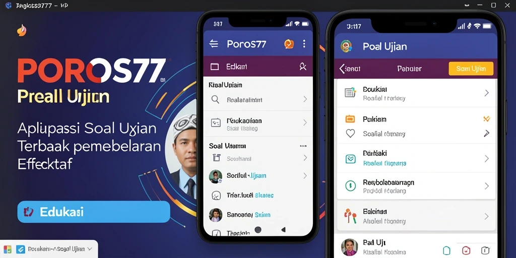 Tampilan antarmuka POROS77 yang sederhana dan intuitif untuk Soal Ujian.