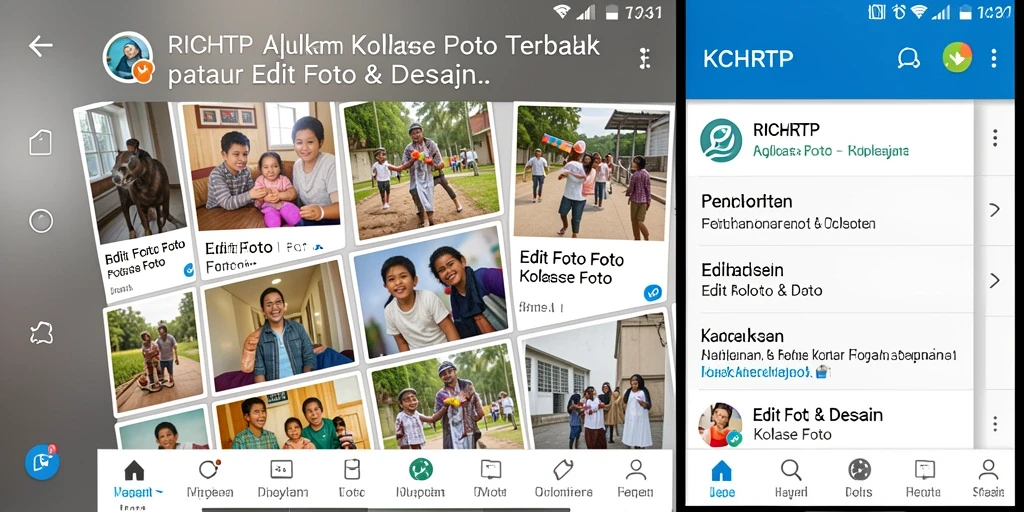 Antarmuka RICHRTP untuk pembuatan kolase foto yang mudah dan menarik.
