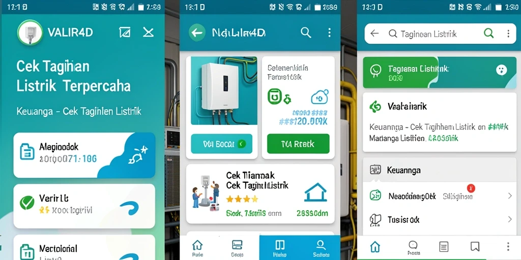 Antarmuka VALIR4D yang sederhana dan informatif untuk cek tagihan listrik.